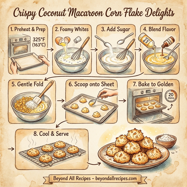 Crispy Coconut Macaroon Corn Flake Delights instructions
