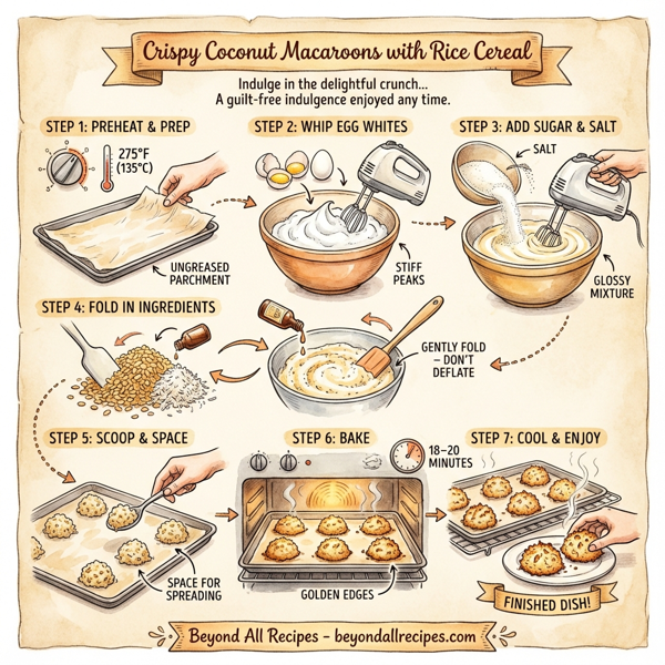 Crispy Coconut Macaroons with Rice Cereal instructions