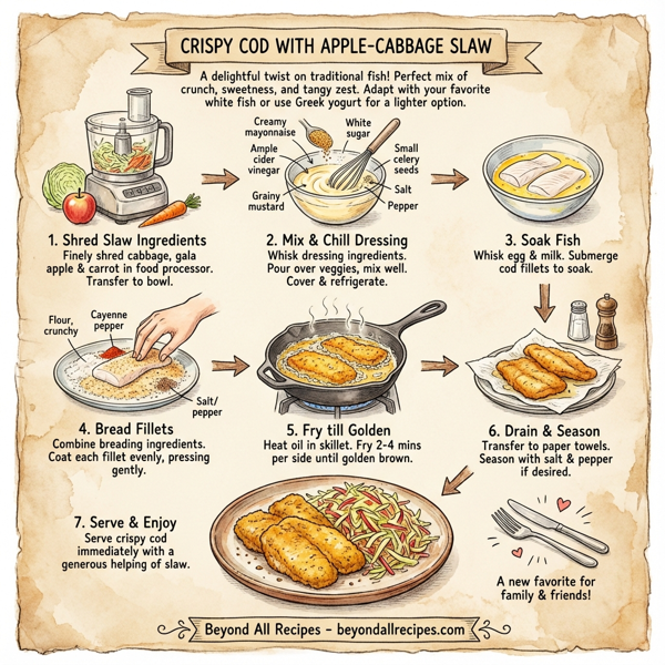 Crispy Cod with Apple-Cabbage Slaw instructions