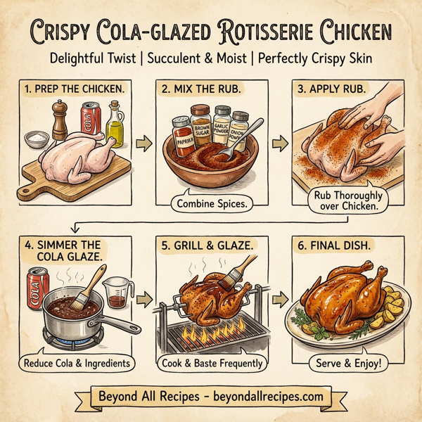 Crispy Cola-Glazed Rotisserie Chicken instructions