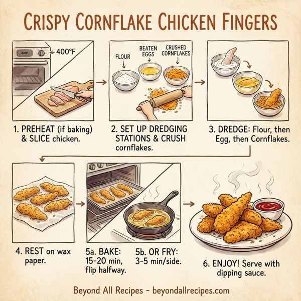 Crispy Cornflake Chicken Fingers instructions
