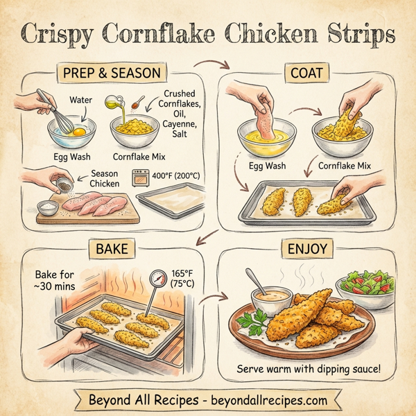 Crispy Cornflake Chicken Strips instructions
