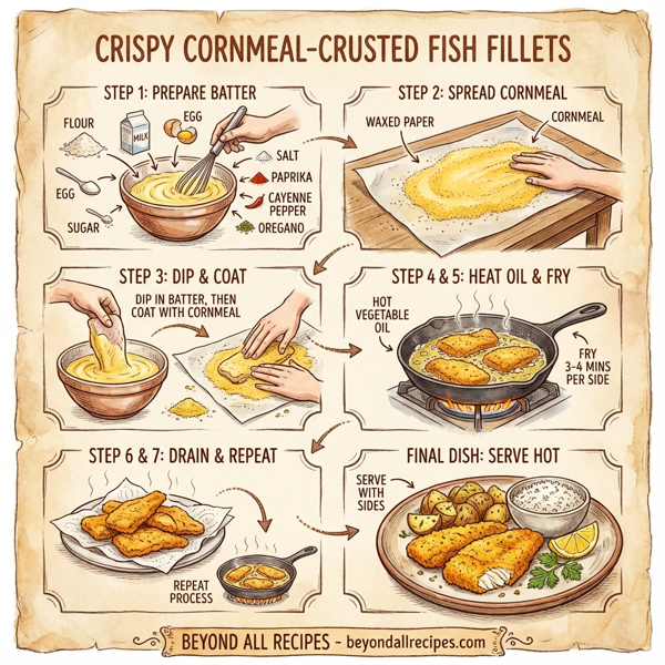 Crispy Cornmeal-Crusted Fish Fillets instructions