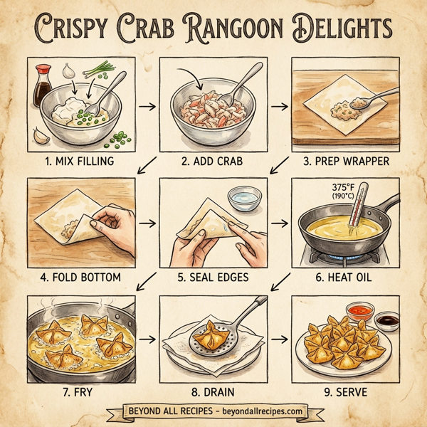 Crispy Crab Rangoon Delights instructions