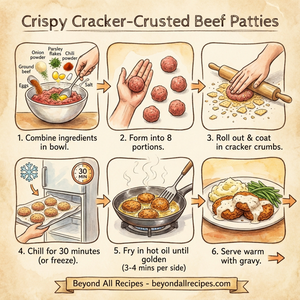 Crispy Cracker-Crusted Beef Patties instructions