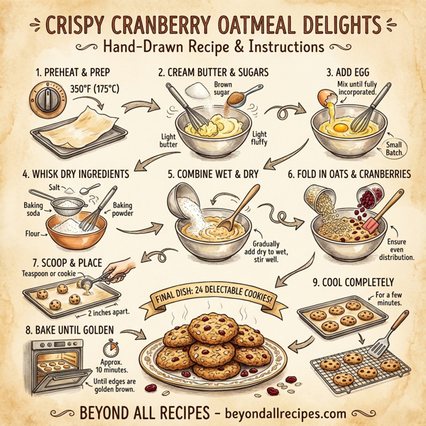 Crispy Cranberry Oatmeal Delights instructions