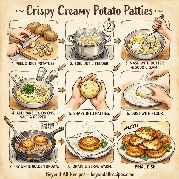 Crispy Creamy Potato Patties instructions