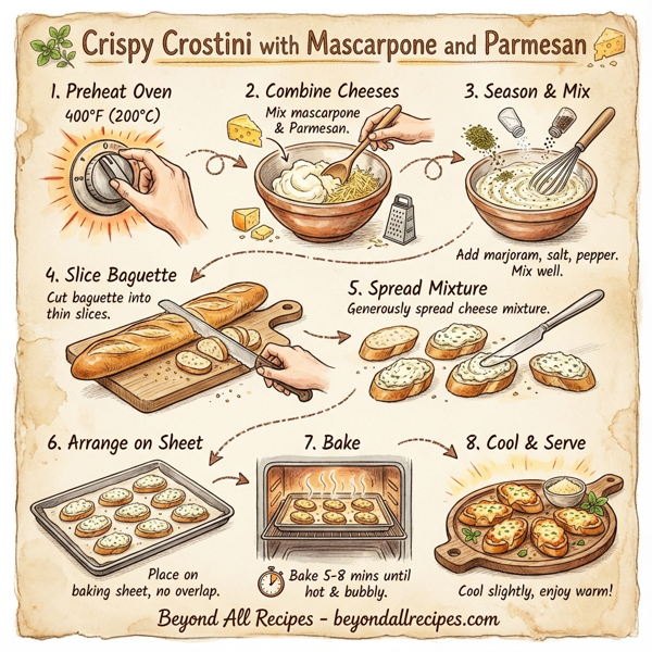 Crispy Crostini with Mascarpone and Parmesan instructions