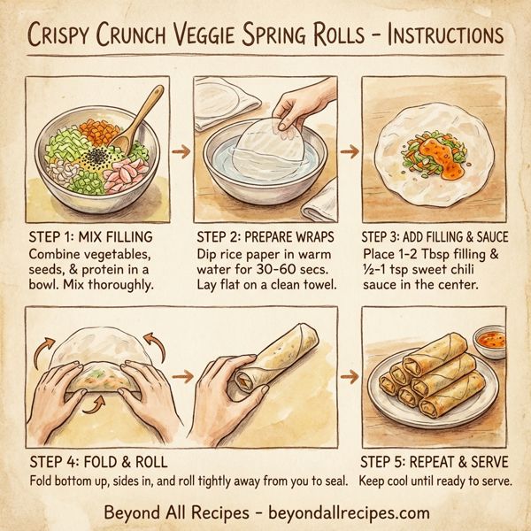 Crispy Crunch Veggie Spring Rolls instructions