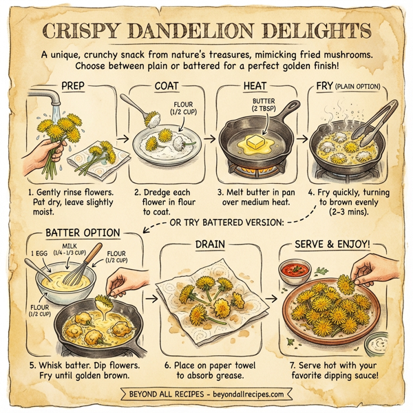 Crispy Dandelion Delights instructions