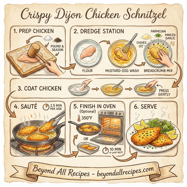 Crispy Dijon Chicken Schnitzel instructions