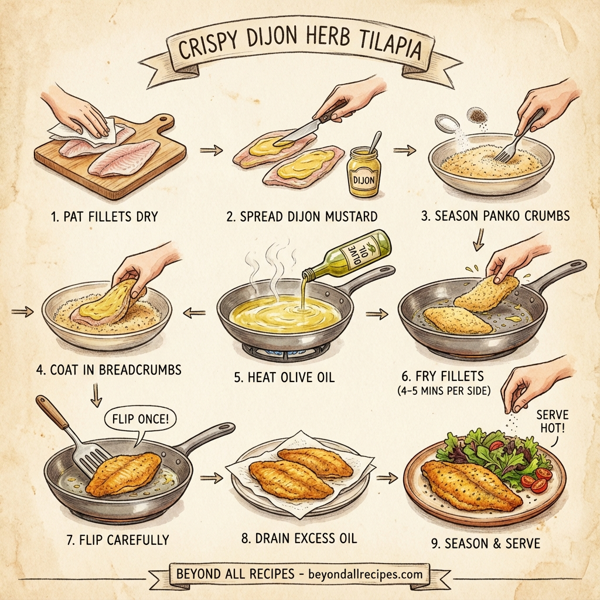 Crispy Dijon Herb Tilapia instructions