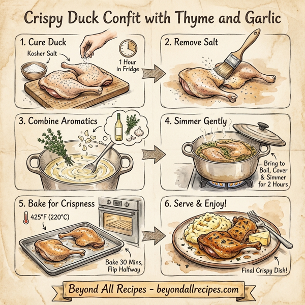 Crispy Duck Confit with Thyme and Garlic instructions