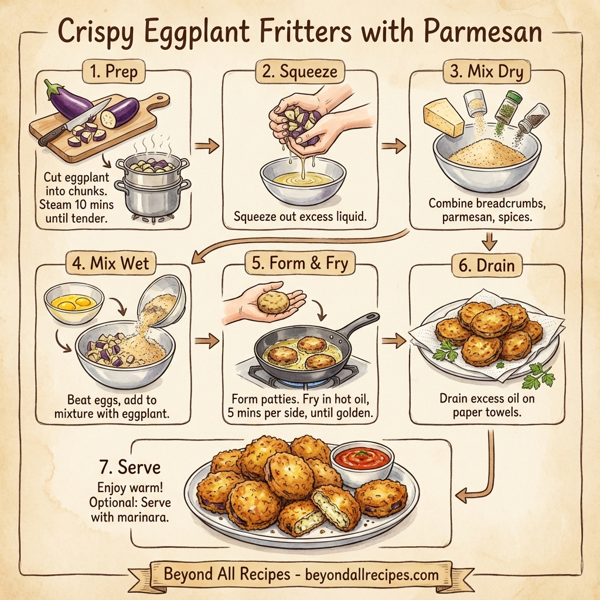 Crispy Eggplant Fritters with Parmesan instructions