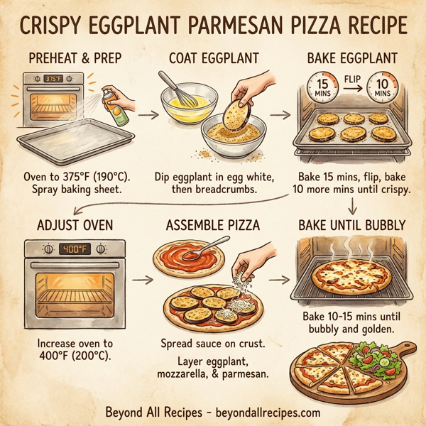 Crispy Eggplant Parmesan Pizza instructions