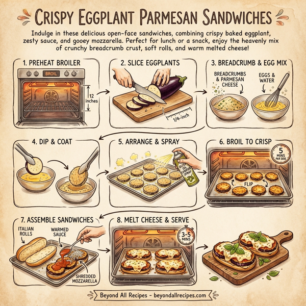 Crispy Eggplant Parmesan Sandwiches instructions