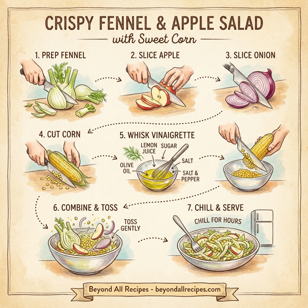 Crispy Fennel and Apple Salad with Sweet Corn instructions