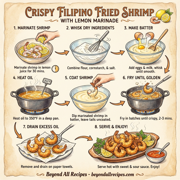 Crispy Filipino Fried Shrimp with Lemon Marinade instructions
