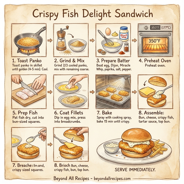 Crispy Fish Delight Sandwich instructions