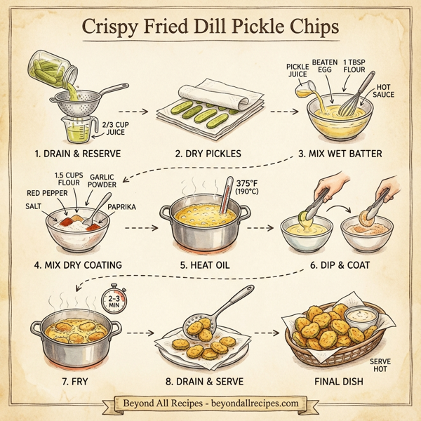 Crispy Fried Dill Pickle Chips instructions