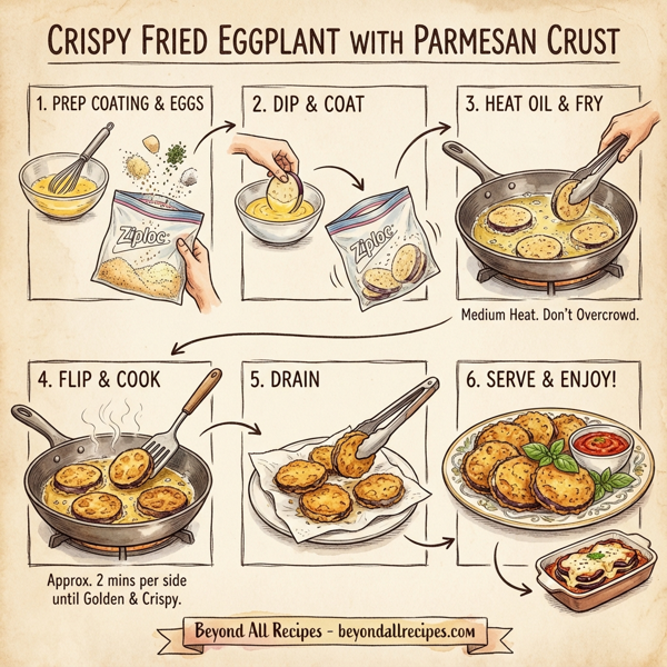 Crispy Fried Eggplant with Parmesan Crust instructions