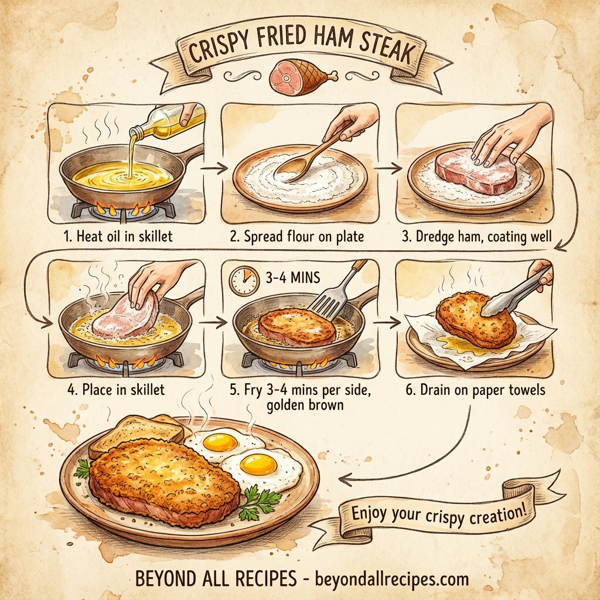 Crispy Fried Ham Steak instructions