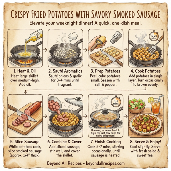 Crispy Fried Potatoes with Savory Smoked Sausage instructions