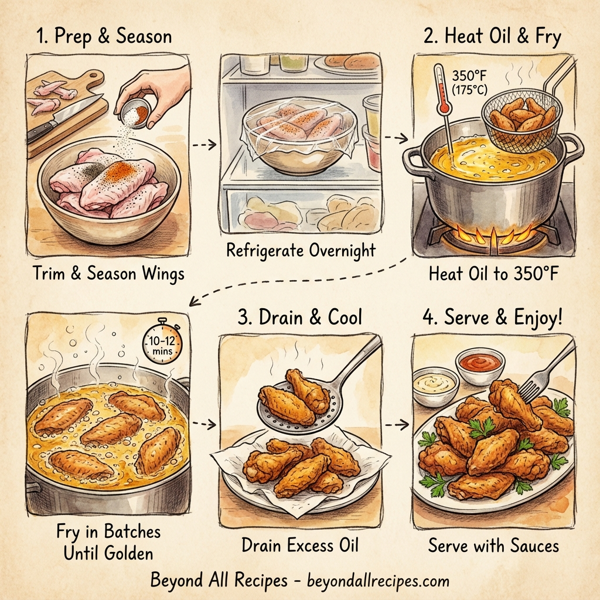 Crispy Fried Turkey Wings instructions