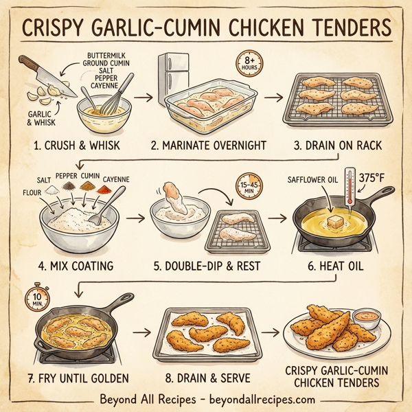 Crispy Garlic-Cumin Chicken Tenders instructions