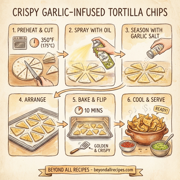 Crispy Garlic-Infused Tortilla Chips instructions