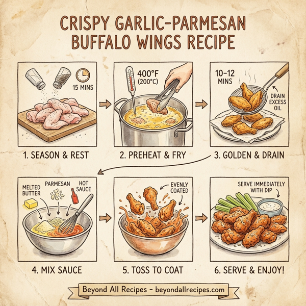 Crispy Garlic-Parmesan Buffalo Wings instructions