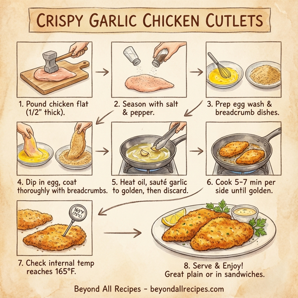 Crispy Garlic Chicken Cutlets instructions