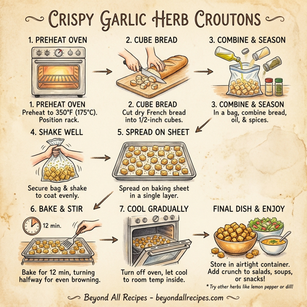 Crispy Garlic Herb Croutons instructions