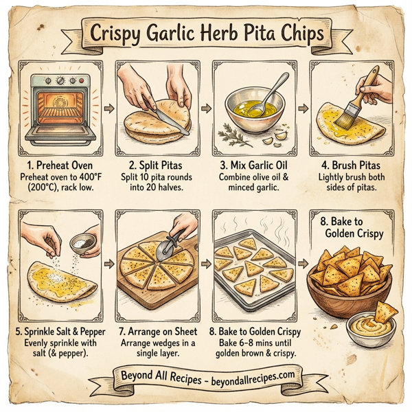 Crispy Garlic Herb Pita Chips instructions