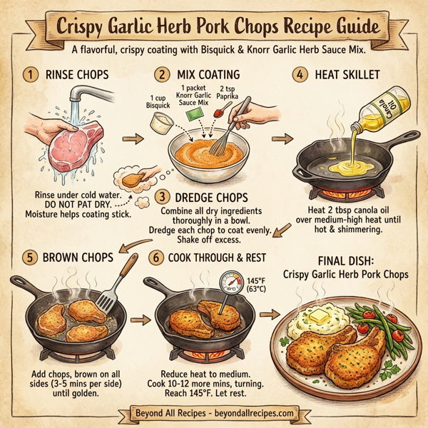 Crispy Garlic Herb Pork Chops instructions