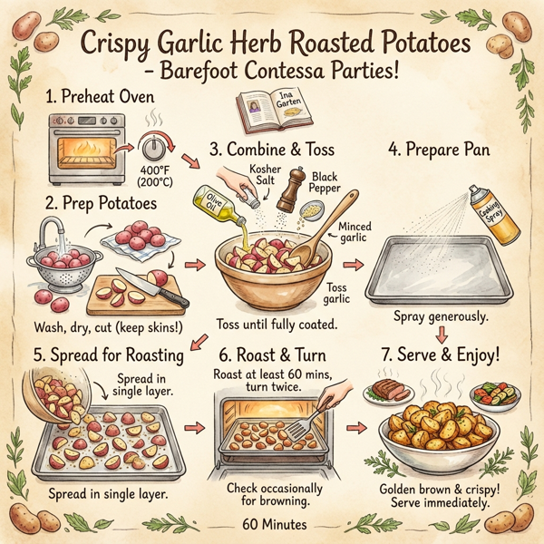 Crispy Garlic Herb Roasted Potatoes instructions