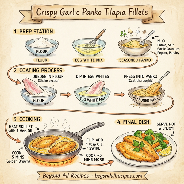 Crispy Garlic Panko Tilapia Fillets instructions