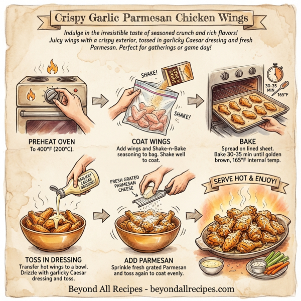 Crispy Garlic Parmesan Chicken Wings instructions