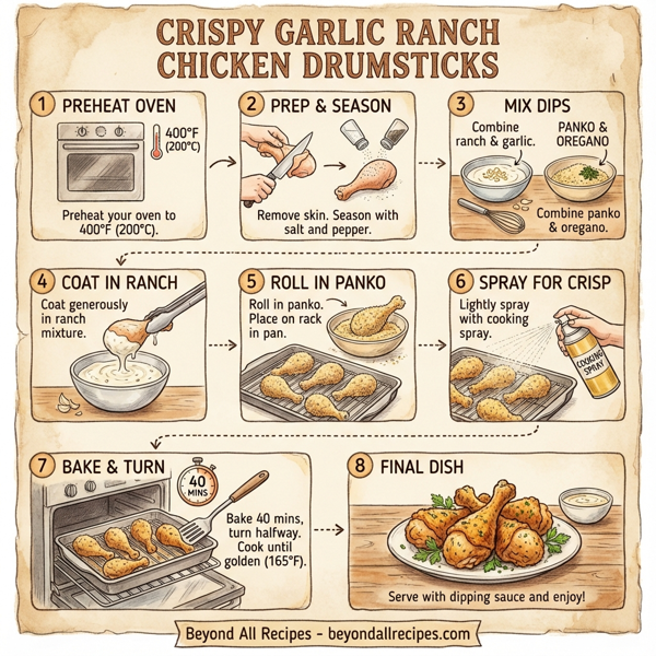 Crispy Garlic Ranch Chicken Drumsticks instructions