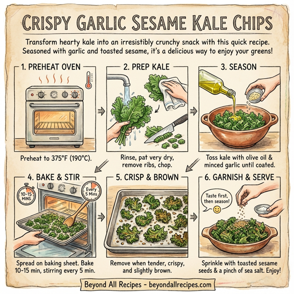 Crispy Garlic Sesame Kale Chips instructions