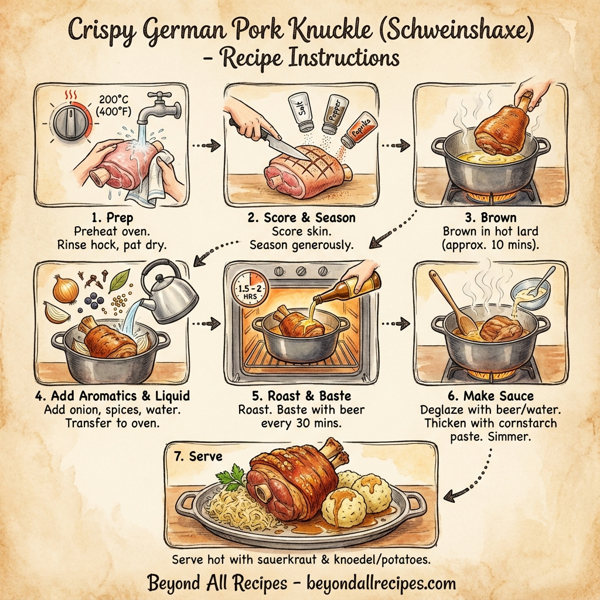Crispy German Pork Knuckle (Schweinshaxe) instructions