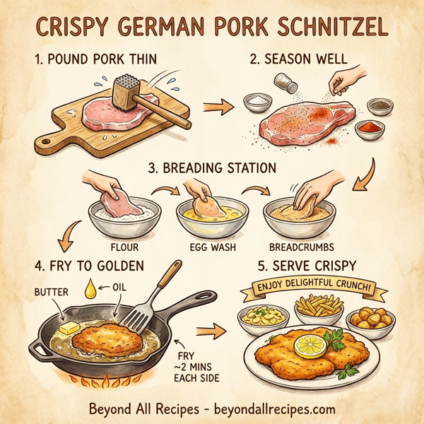 Crispy German Pork Schnitzel instructions