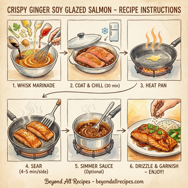 Crispy Ginger Soy Glazed Salmon instructions