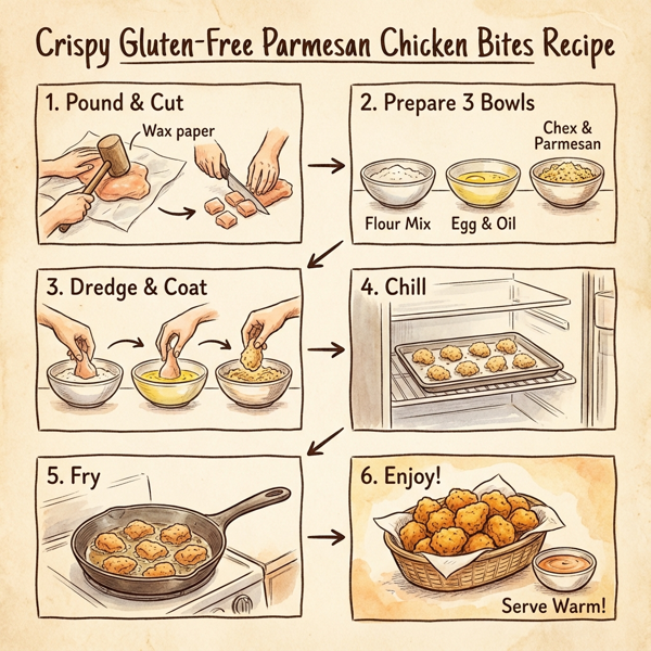 Crispy Gluten-Free Parmesan Chicken Bites instructions