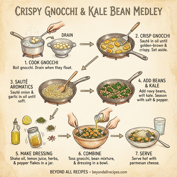 Crispy Gnocchi & Kale Bean Medley instructions