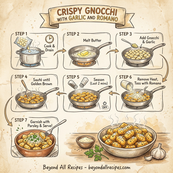 Crispy Gnocchi with Garlic and Romano instructions