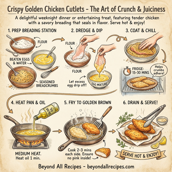 Crispy Golden Chicken Cutlets instructions
