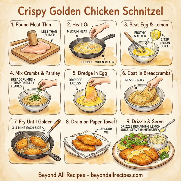 Crispy Golden Chicken Schnitzel instructions