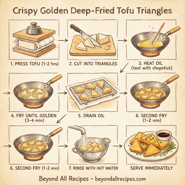 Crispy Golden Deep-Fried Tofu Triangles instructions