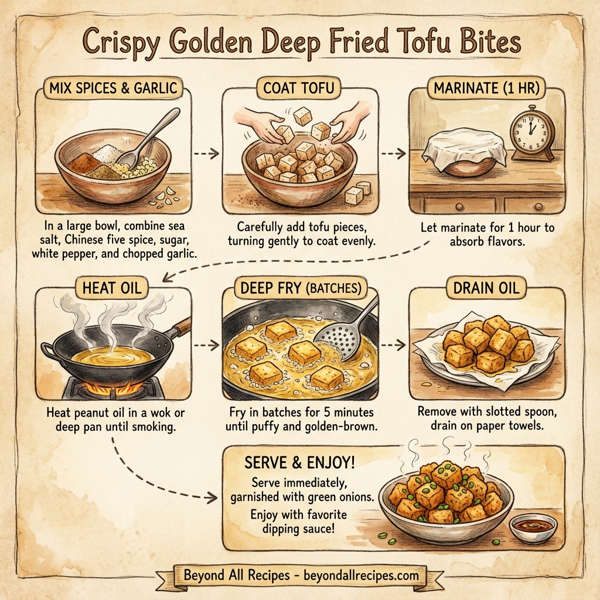 Crispy Golden Deep Fried Tofu Bites instructions